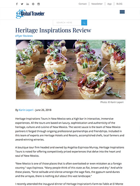 Heritage Inspirations Review | globaltravelerusa.com June 2018