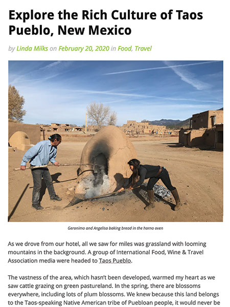 Explore the Rich Culture of Taos Pueblo, New Mexico | toastingfoodwinetravel.com February 2020