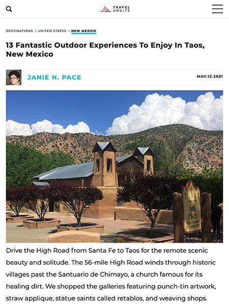 13 Fantastic Outdoor Experiences To Enjoy In Taos, New Mexico | TravelAwaits.com May 2021